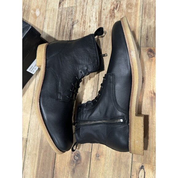 SUPPLY LAB Men's Black Jonah Lace-Up Leather Ankle Boot Sz 10 D NEW IN BOX - Picture 10 of 15